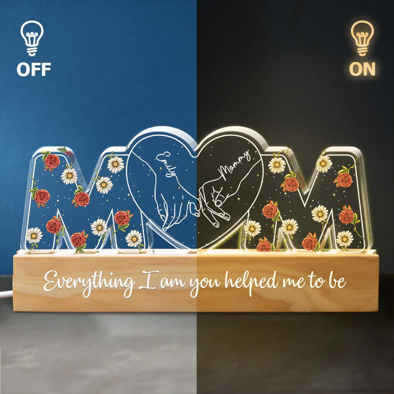 Mom Floral Appreciation Decor - Block Light