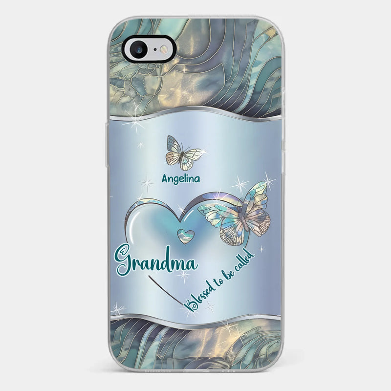 Blessed To Be Called A Grandma - Family Personalized Custom Clear Phone Case - Gift For Mom, Grandma