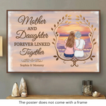 Custom Name Mother and Daughters Gifts - Personalized Poster