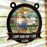 Custom Name Camping Gifts for Women - Personalized Suncatcher Ornament