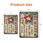Custom Name Crazy Dog Lady Gifts for Dog Lovers - Personalized Metal Sign