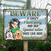 A Fun Reminder That Pets Make A House A Home - Dog Personalized Custom Home Decor Metal Sign - House Warming Gift For Pet Owners, Pet Lovers