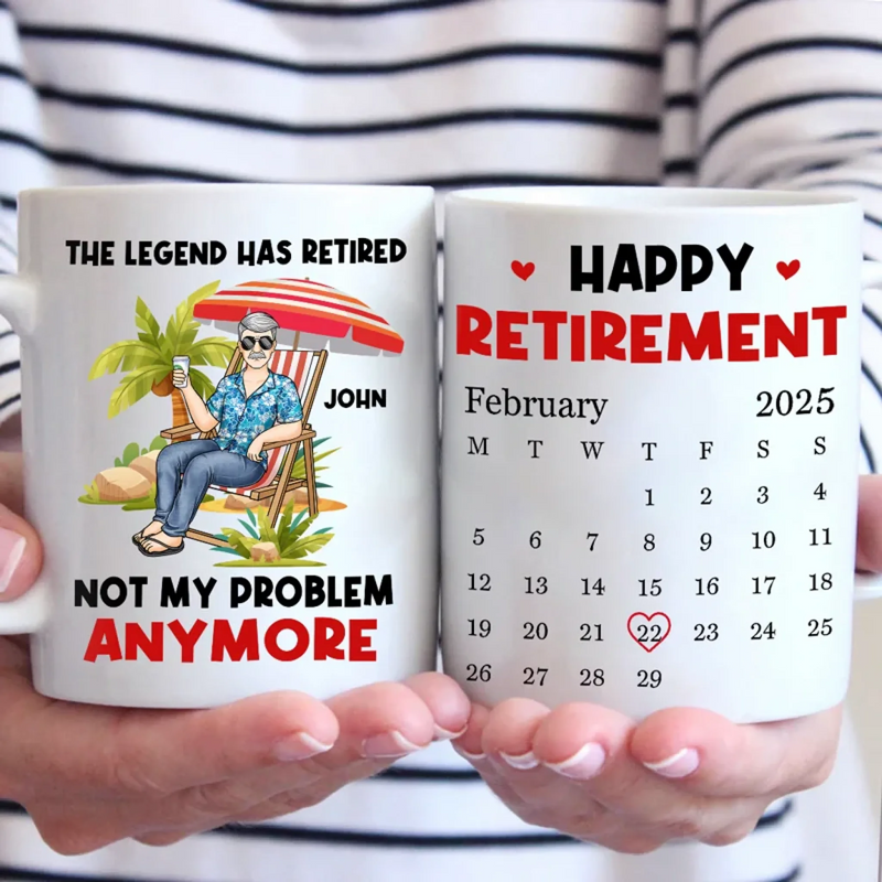 Work Ends, Life Begins - Coworker Personalized Custom Mug - Appreciation, Retirement Gift For Coworkers, Work Friends, Colleagues