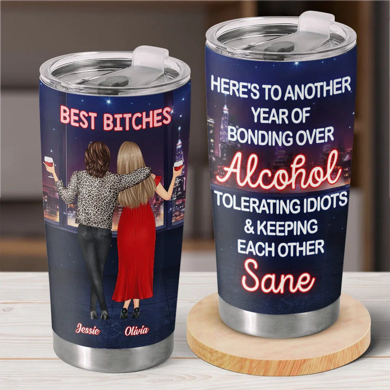 Chaos Creators Since Day One - Bestie Personalized Custom Tumbler -  Gift For Best Friends, BFF, Sisters