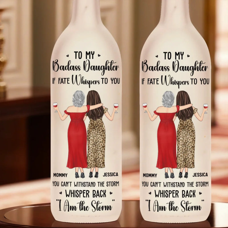 Custom Name Badass Daughter Gifts - Personalized Bottle Lamp