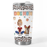 Custom Name Dog Mom Gifts for Pet Lovers - Personalized Tumbler