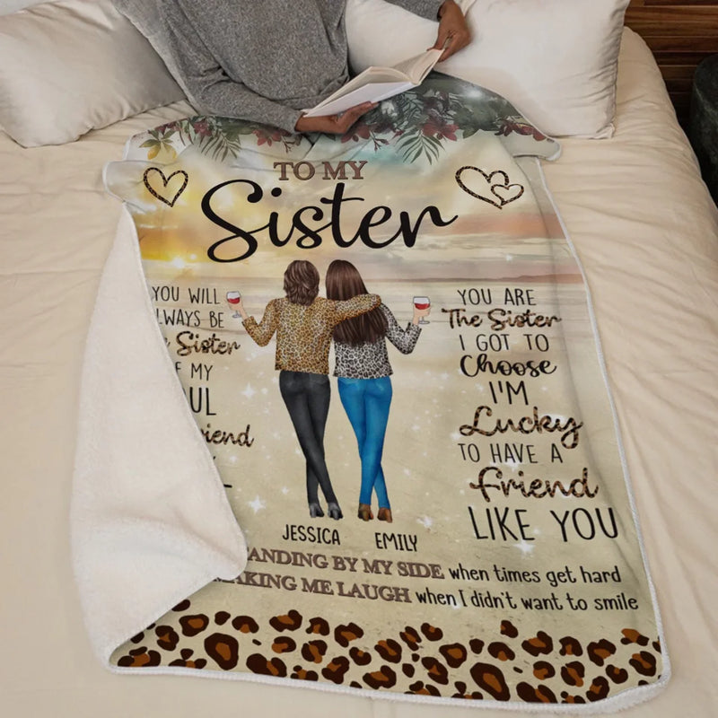 Custom Name Sister Gifts for Women - Personalized Blanket