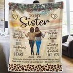 Custom Name Sister Gifts for Women - Personalized Blanket