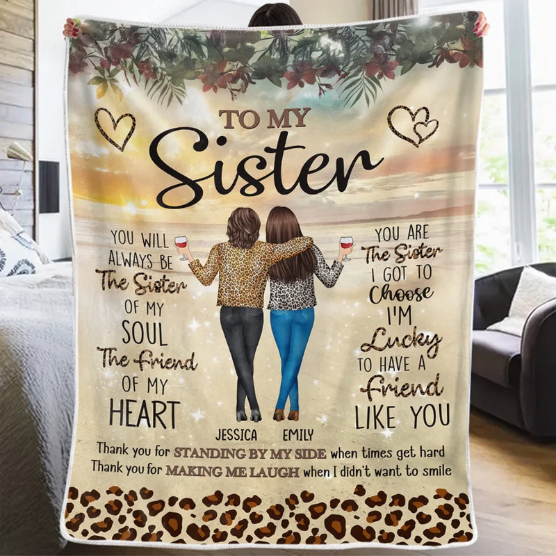 Custom Name Sister Gifts for Women - Personalized Blanket