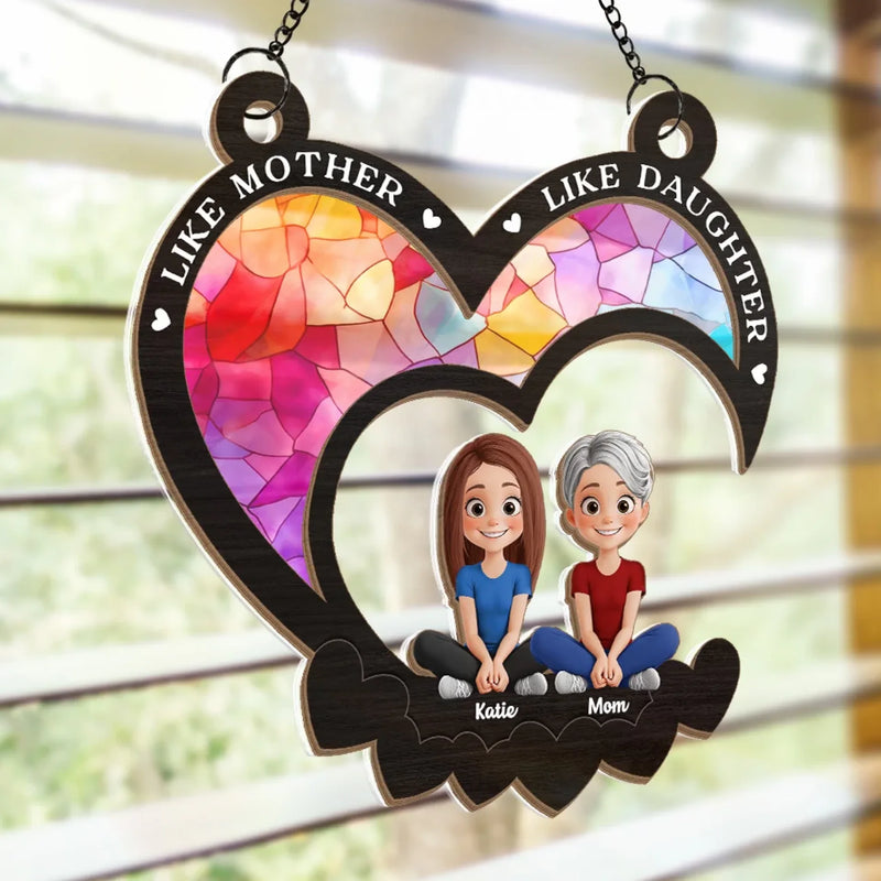 Like Mother Like Children - Family Personalized Window Hanging Suncatcher Ornament - Gift For Mom