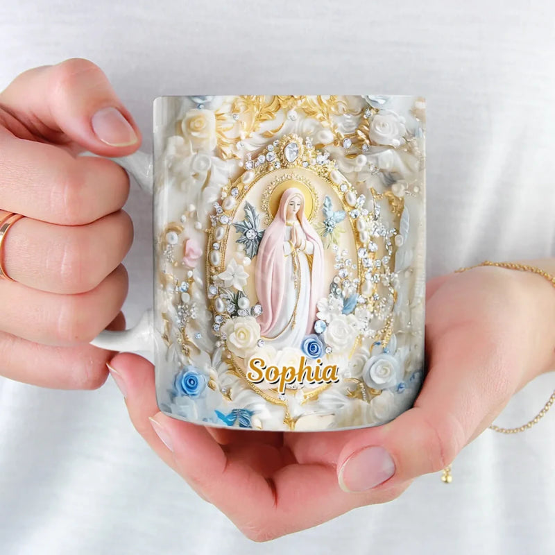 Custom Name Virgin Mary Religious Gifts - Personalized Mugs