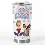 Custom Name Dog Mom Gifts for Women - Personalized Tumbler
