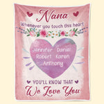 Custom Family Love Gifts for Grandma - Personalized Blanket