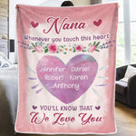 Custom Family Love Gifts for Grandma - Personalized Blanket
