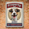 Custom Photo Property Of My Fur Baby - Dog & Cat Personalized Custom 3D Inflated Effect Printed Home Decor Metal Sign - House Warming Gift For Pet Owners, Pet Lovers