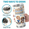 Four Paws, One Heart - Dog & Cat Personalized Custom 3D Inflated Effect Printed Tumbler - Gift For Pet Owners, Pet Lovers