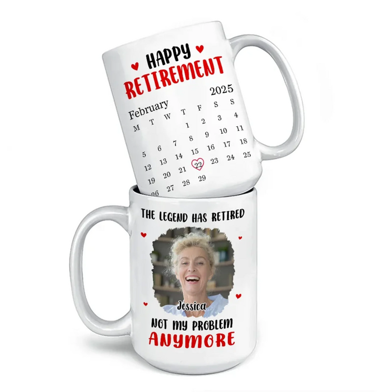 Custom Photo Retirement Is Life’s New Chapter - Coworker Personalized Custom Mug - Appreciation, Retirement Gift For Coworkers, Work Friends, Colleagues