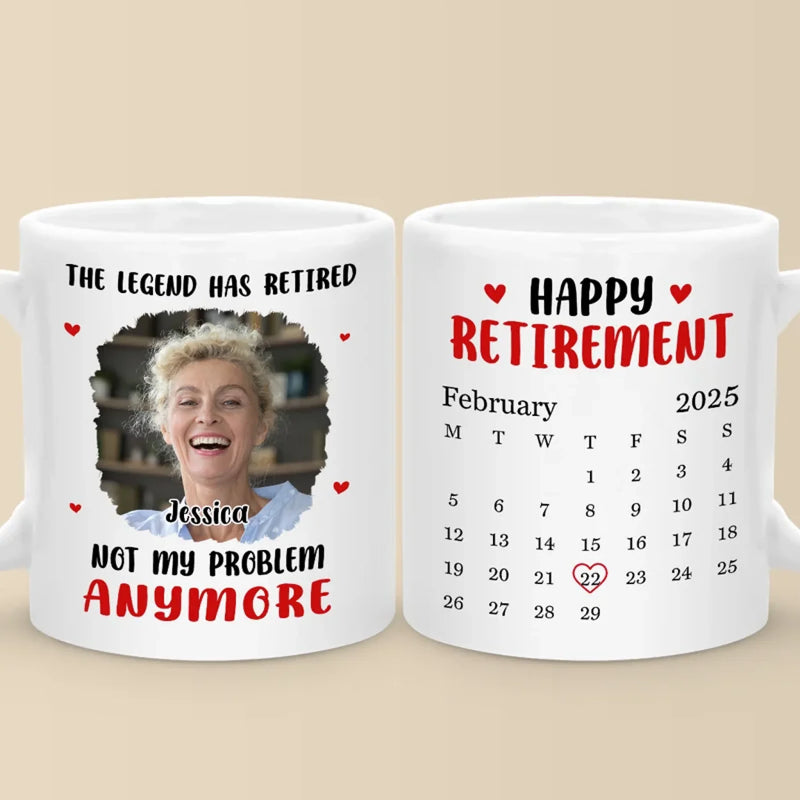 Custom Photo Retirement Is Life’s New Chapter - Coworker Personalized Custom Mug - Appreciation, Retirement Gift For Coworkers, Work Friends, Colleagues