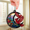 Though You Are Gone, Your Light Still Shines - Memorial Personalized Window Hanging Suncatcher Ornament - Sympathy Gift For Family Members