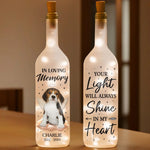 Custom Pet Photo Memorial Gifts - Personalized Bottle Lamp