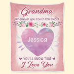Custom Family Love Gifts for Grandma - Personalized Blanket