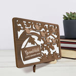 Custom Name Grandchild Family Tree Gifts for Grandparents - Personalized Wooden Plaque