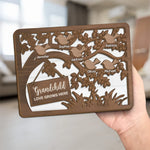 Custom Name Grandchild Family Tree Gifts for Grandparents - Personalized Wooden Plaque