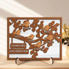 Love Knows No Bounds - Family Personalized Custom 2-Layered Wooden Plaque With Stand - Gift For Mom, Grandma