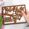Love Knows No Bounds - Family Personalized Custom 2-Layered Wooden Plaque With Stand - Gift For Mom, Grandma