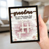 Grandmas Are The Glue That Holds Families Together - Family Personalized Custom 2-Layered Wooden Plaque With Stand - Mother's Day Gift For Mom, Grandma