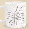 We Can Only Learn To Love By Loving - Family Personalized Custom Mug - Gift For Mom, Grandma