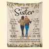 Thank You For Standing By My Side - Bestie Personalized Custom Blanket - Gift For Best Friends, BFF, Sisters