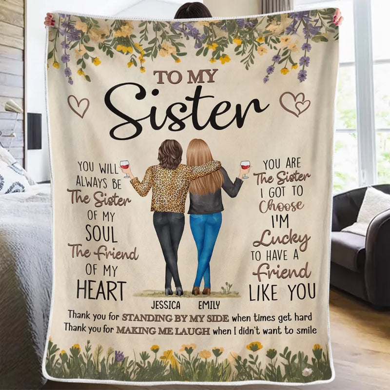 Custom Name Sister Gifts - Personalized Blanket