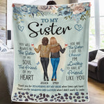 Custom Name Sister Friendship Gifts for Women - Personalized Blanket