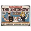 Paws, Pints, And Pure Happiness - Dog Personalized Custom Home Decor Metal Sign - House Warming Gift For Pet Owners, Pet Lovers