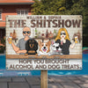 Paws And Party Time - Dog Personalized Custom Home Decor Metal Sign - House Warming Gift For Pet Owners, Pet Lovers