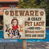 Paws, Whiskers, And Unconditional Love - Dog & Cat Personalized Custom 3D Inflated Effect Printed Home Decor Metal Sign - House Warming Gift For Pet Owners, Pet Lovers