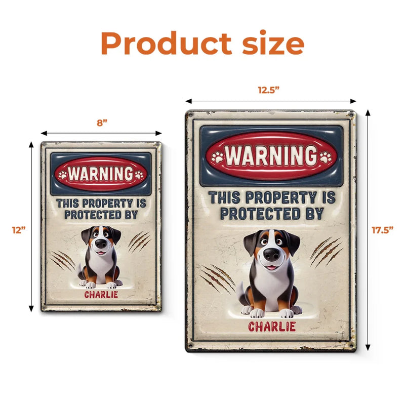 Property Of My Cute Taskmaster - Dog Personalized Custom 3D Inflated Effect Printed Home Decor Metal Sign - House Warming Gift For Pet Owners, Pet Lovers