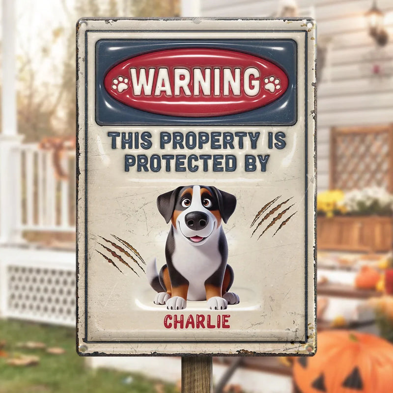 Property Of My Cute Taskmaster - Dog Personalized Custom 3D Inflated Effect Printed Home Decor Metal Sign - House Warming Gift For Pet Owners, Pet Lovers