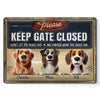 Happiness Is A Dog At Your Door - Dog Personalized Custom 3D Inflated Effect Printed Home Decor Metal Sign - House Warming Gift For Pet Owners, Pet Lovers