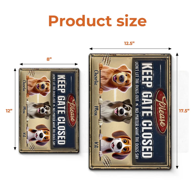 Happiness Is A Dog At Your Door - Dog Personalized Custom 3D Inflated Effect Printed Home Decor Metal Sign - House Warming Gift For Pet Owners, Pet Lovers
