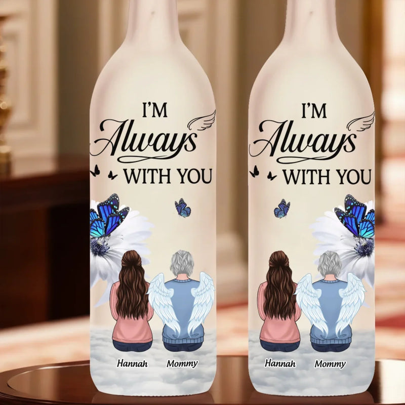 The Light Of Your Love Guides Me Forward - Memorial Personalized Custom Bottle Lamp - Sympathy Gift For Family Members