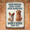 This Home Runs On Paws And Love - Dog Personalized Custom 3D Inflated Effect Printed Metal Sign - House Warming Gift For Pet Owners, Pet Lovers