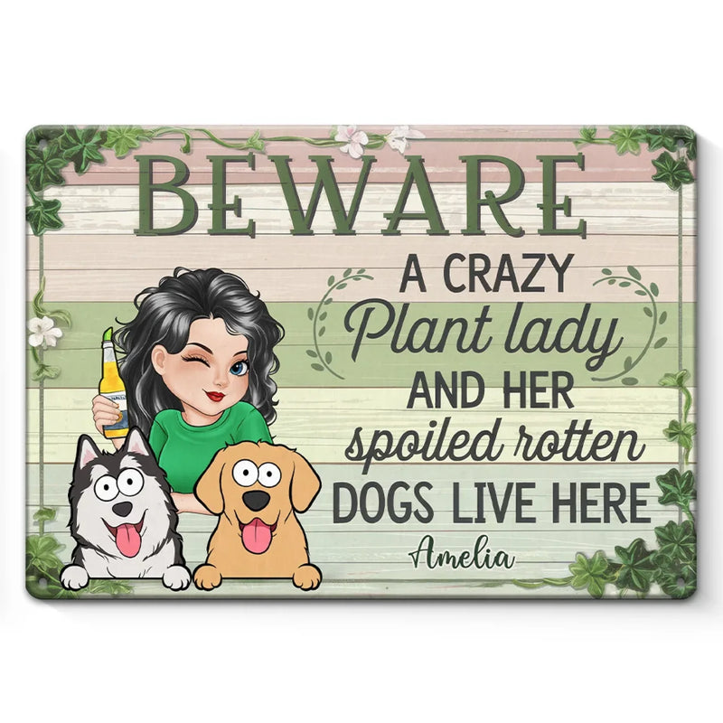 Dogs Make The Garden Lively - Dog Personalized Custom Home Decor Metal Sign - House Warming Gift For Pet Owners, Pet Lovers
