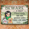 Dogs Make The Garden Lively - Dog Personalized Custom Home Decor Metal Sign - House Warming Gift For Pet Owners, Pet Lovers