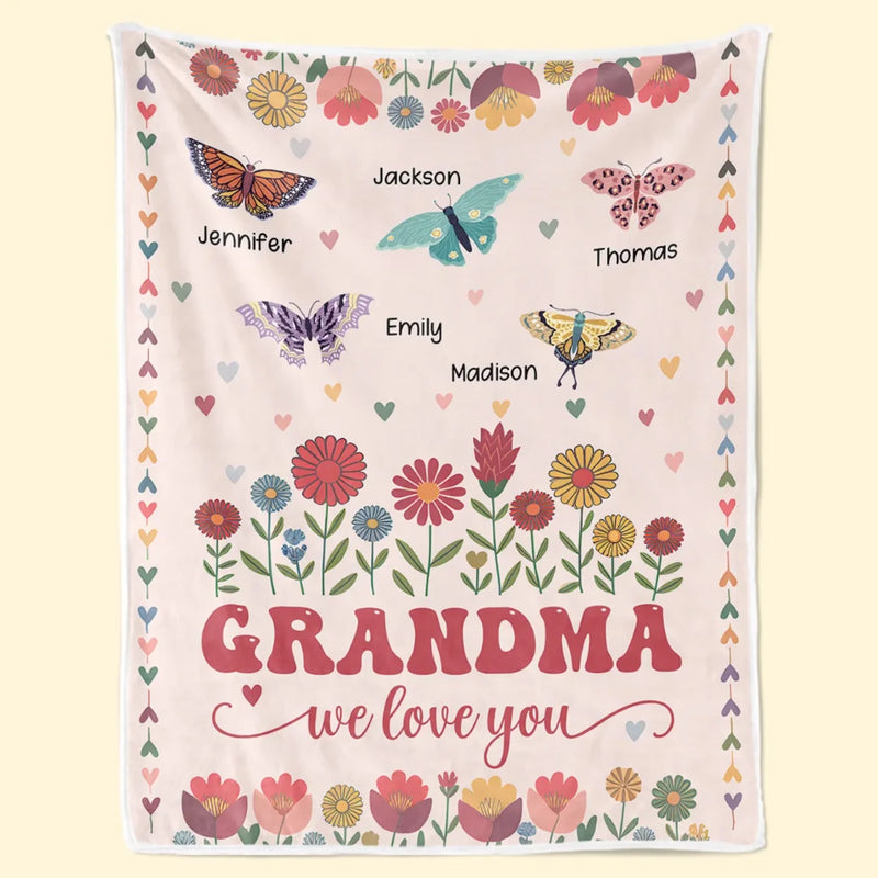 Wrap Her In The Warmth Of Her Own Endless Care - Family Personalized Custom Blanket - Mother's Day Gift For Mom, Grandma