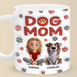Custom Name Dog Mom Gifts for Dog Lovers - Personalized Mugs