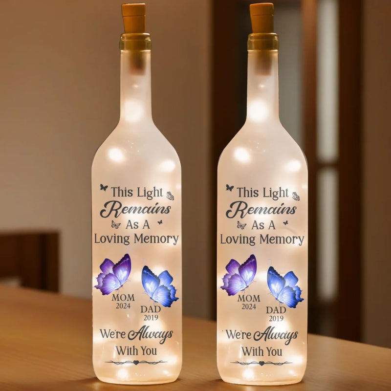 We Stand By Your Side Always - Memorial Personalized Custom Bottle Lamp - Sympathy Gift For Family Members