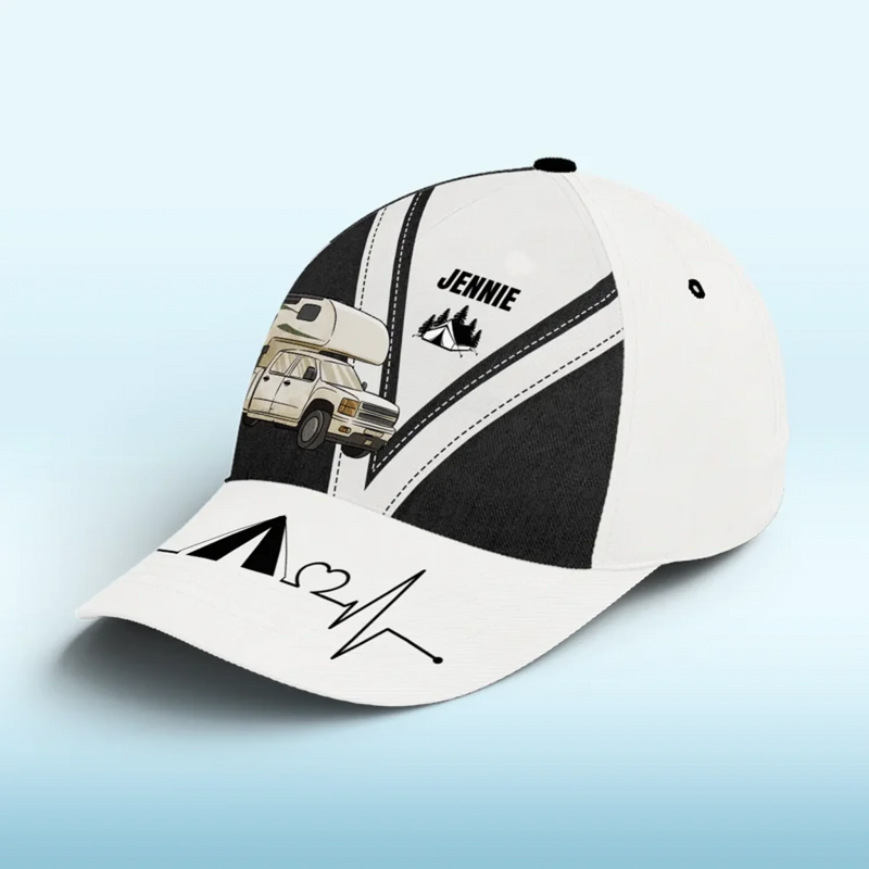 Because Every Campsite Deserves A Stylish Touch - Camping Personalized Custom Hat, All Over Print Classic Cap - Gift For Camping Lovers