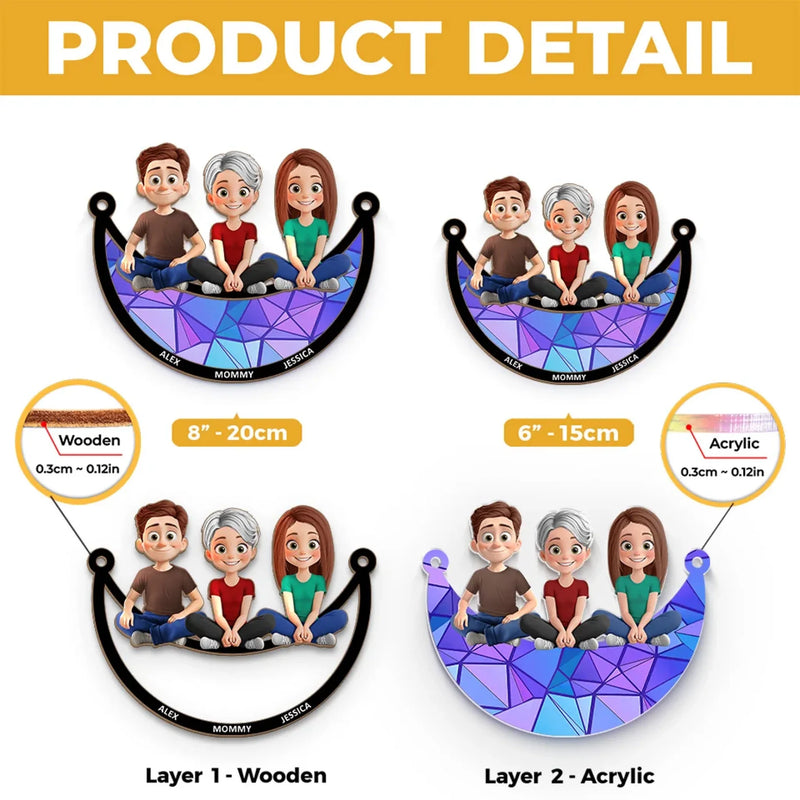 Custom Name Family Gifts - Personalized Suncatcher Ornament